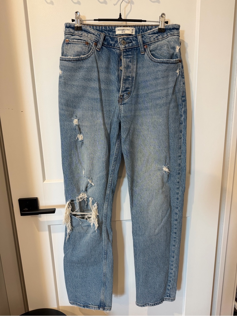 Light Wash Distressed Abercrombie Jeans